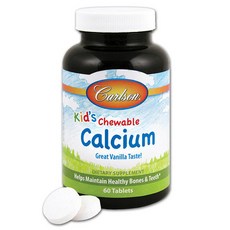 Carlson 鈣錠 香草口味, 1瓶, 60顆