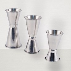 愛鴨咖啡不銹鋼雙頭量杯，15/30ml 20/35ml 30/40ml多容量選擇，專業調酒咖啡量具, 銀色, 1個