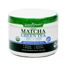 GREEN FOODS 無麩質抹茶綠茶粉, 1個, 156克