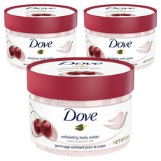 Dove 多芬 去角質身體磨砂膏 櫻桃&杏桃牛奶, 3個, 298g