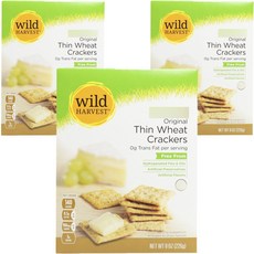 wild HARVEST 原味薄脆小麥餅乾, 3盒, 226g