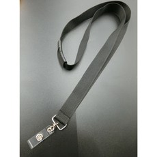 富巨金 20mm高速帶識別證帶/證件帶，2cm寬高速帶，特多龍材質，頸後安全扣，旋轉PVC膠片, 黑色