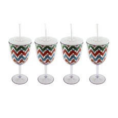 BergHOFF 吸管造型酒杯 384.5ml, 4入