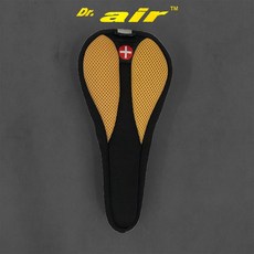 Dr.air 超輕量調壓式路跑車氣墊座墊套，透氣舒適，減壓耐用，提升騎乘體驗, 黃色