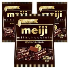 meiji 明治 袋裝牛奶巧克力 20包入, 3個, 80g