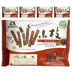 MORINAGA 森永 小枝巧克力棒 杏仁牛奶味 25包入, 5個, 141g