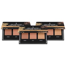 BLACK RADIANCE 輪廓修容打亮盤 11g, 輕到中, 3個