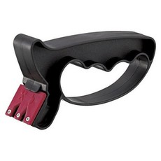 COGIT 波浪型手持式鑽石磨刀器, 1個, 銀色+黑色