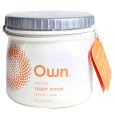 OWN BEAUTY 去角質磨砂膏 檸檬+鼠尾草香, 1個, 255克