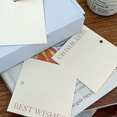 Hinn 高級感玫瑰花小吊牌 原創禮物 祝福掛飾 ins鮮花烘焙裝飾卡, 米色