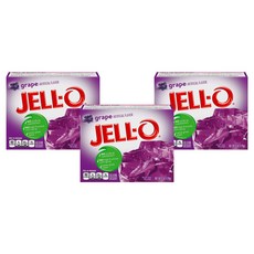 JELL-O 果凍粉 葡萄口味, 3盒, 170g