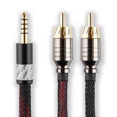 川木W197 專業級4.4轉雙RCA平衡轉雙蓮花頭音頻線 佳耐美線材 pha2a wm1a 1z zx300a, 詳見包裝