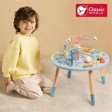 【德國 classic world 客來喜經典木玩】 繽紛趣味遊戲桌 20238, 單一規格, 藍色