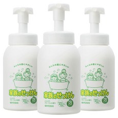 MIYOSHI家庭用泡沫沐浴乳 柔和花香, 3個, 600ml