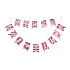 Melrose Merry Christmas橫幅聚酯纖維聖誕節掛飾, 混色