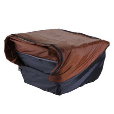 可伸縮自行車後籃罩 A款, 1個, 棕色+黑色