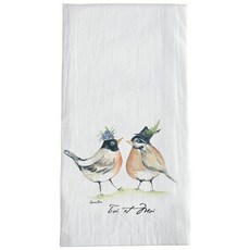 Sullivans Flare Sack Towel Bird Hat Kitchen Cross, 1個, 白色的