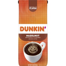 DUNKIN DONUTS 磨碎咖啡榛子, 1個, 340g, 研磨咖啡