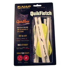 New Archery Products 快速貼片快速旋轉狩獵用品 5 厘米, 6件, 白+黃