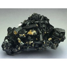 黑碧璽礦標 電氣石原石 亮皮黑碧璽簇 避邪擋煞, 黑