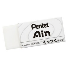 Pentel 飛龍文具 Ain Ain塑膠橡皮擦 沾黏型 S, 1個, 白色
