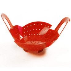 NORPRO 雙耳矽膠蒸籠 紅色, 1個, 17.8cm