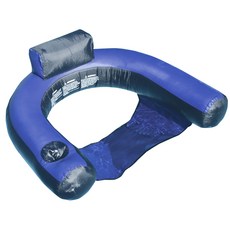 SWIMLINE U型充氣游泳躺椅, 1個, 藍色+黑色