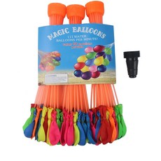 MAGIC BALLOONS 快速灌水球神器 3束入(共約111顆) 丟水球, 1個, 混色