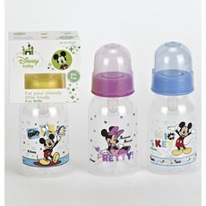 Disney 迪士尼 印花嬰兒矽膠奶嘴奶瓶, 147.9ml, 隨機出貨