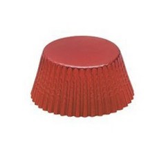 FOX RUN 蓬鬆迷你箔烤杯, 48入, 紅色