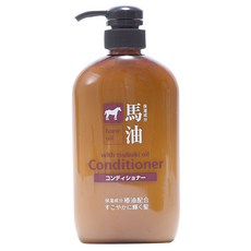 KUMANO 熊野油脂 馬油山茶花油潤髮乳, 1瓶, 600ml