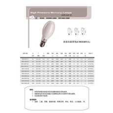 CHEERFUL 700W 高壓水銀燈泡 E40 道路工廠照明, 白色, 1個