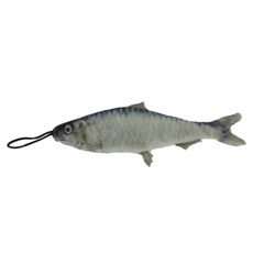 Steel Dog 沙丁魚貓咪玩具娃娃抱枕, 1個, 混合顏色