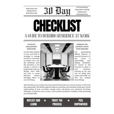 (英文圖書) 30 Day Checklist: A Guide to Building Resilience at Work 平裝版, Independently Published, 英文
