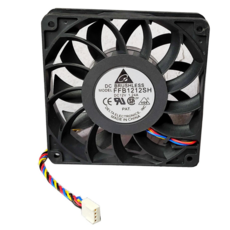 DELTA 台達 12公分大風量電腦風扇 (PWM溫控/小4PIN), 黑色