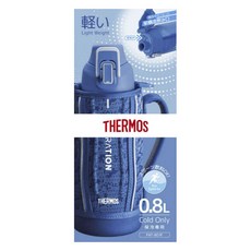 THERMOS 膳魔師 真空隔熱保冷運動水壺, 1個, 800ml, 藍銀