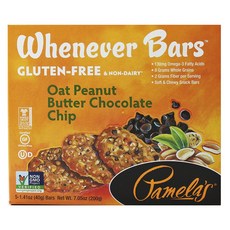 PAMELA'S PRODUCTS Wenever營養棒 燕麥花生醬巧克力脆片口味, 1盒, 200g