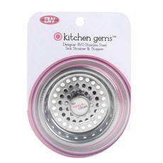 BOSTON WAREHOUSE Boston Warehouse廚房寶石水槽濾網和塞子水槽濾網, 1個