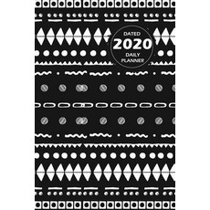 Pattern Lifestyle Dated 2020 Daily Planner 365 Days Blank Lined Write-in Journal (Black) 平裝版, Blurb, 英文