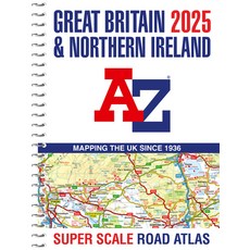 (英文圖書) Great Britain A-Z Super Scale Road Atlas 2025 (A3 Spiral) Spiral, Geographers' A-Z Map Compan..., 英文, 螺旋裝