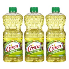 Crisco 無糖菜籽油, 3個, 1.41L