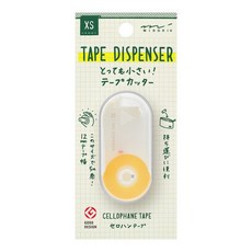 MIDORI XS系列迷你膠帶台，便攜式設計，12mm膠帶適用，辦公美勞手工必備, 白