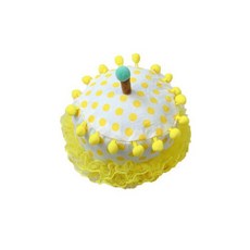 氣球派對多 點點派對帽 蛋糕造型生日帽 生日派對佈置小物 慶生收涎抓週, 黃色派對帽1頂