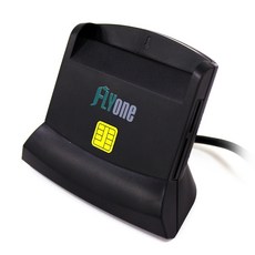 FLYone A200 讀卡機 直立式多功能ATM晶片 SD TF記憶卡, Black, 1個