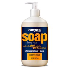 everyone 多合一 頭髮身體臉部清潔露 雪松&柑橘, 1個, 473毫升