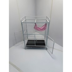 寵傢好 方管貓籠(二種尺寸) 免費升等煞車輪 鐵絲猫籠 閣樓貓籠 貓籠 大貓籠 寵物籠, 黑色, 1個