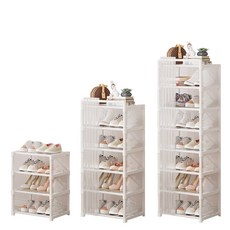 附門簾簡易鞋架, 白色