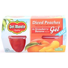 Del Monte 黃桃&草莓及香蕉口味果凍 4入, 1盒, 512g