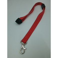 富巨金 極安全設計 15mm高速帶 識別證帶 證件帶1.5cm寬高速帶 特多龍 (頸後安全扣 平面安全扣*2 鋅鉤), 紅色