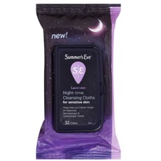 Summer's Eve 舒摩兒 女士薰衣草私密處夜用清潔濕紙巾, 32張